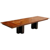 Boston Indian Solid Wood Extendable Dining Table Honey Brown